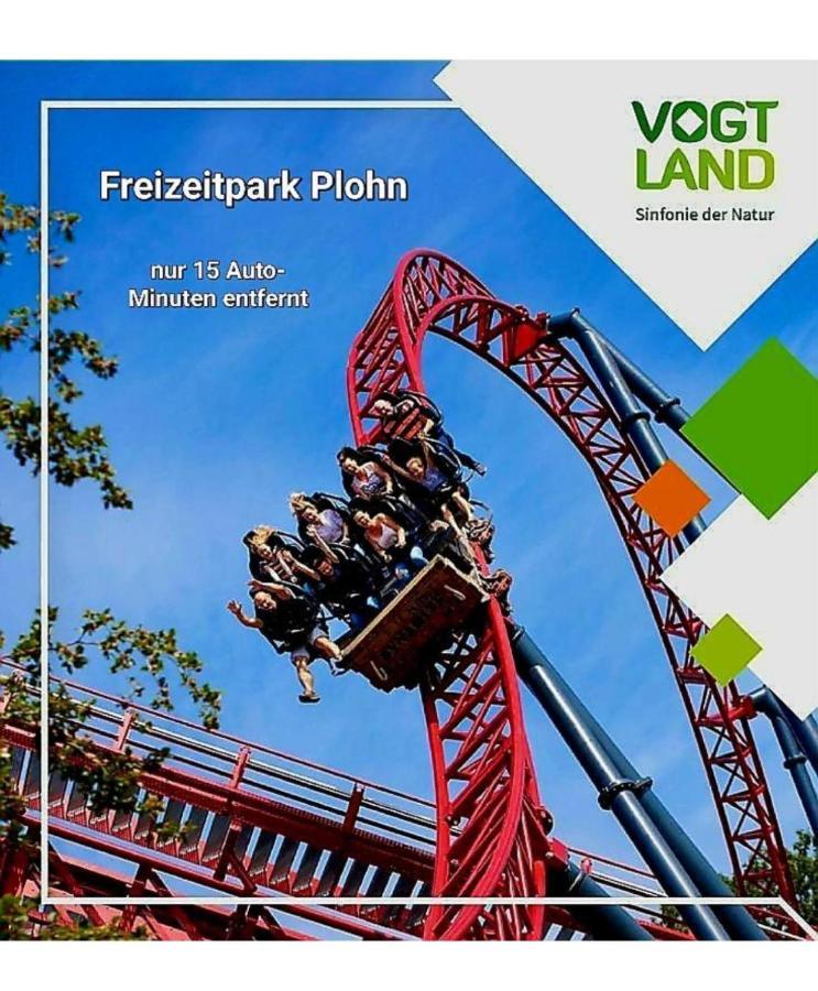 Ferienwohnung "Blick Mylau" - Naehe Freizeitpark Plohn & Weltgroesster Ziegelsteinbruecke Reichenbach im Vogtland Exterior photo